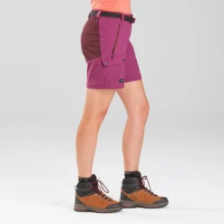 Pantalón Corto De Montaña Y Trekking Mujer Forclaz Trek500 Violeta -Deporte Total Shop pantalon corto de montaa y trekking mujer forclaz trek500 violeta 2