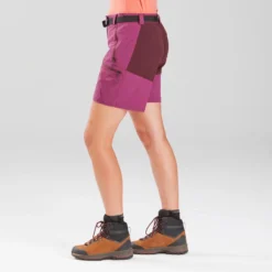 Pantalón Corto De Montaña Y Trekking Mujer Forclaz Trek500 Violeta -Deporte Total Shop pantalon corto de montaa y trekking mujer forclaz trek500 violeta 4
