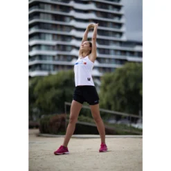 Pantalón Corto De Running De Poliéster Reciclado Para Mujer Negro TRR -Deporte Total Shop pantalon corto de running de poliester reciclado para mujer negro trr 2