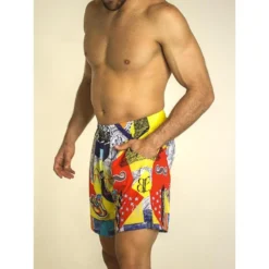 Pantalón Corto Hombre Banbroken RIO Multicolor Amarillo -Deporte Total Shop pantalon corto hombre banbroken rio multicolor amarillo 3