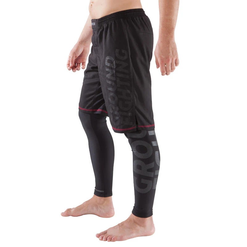 Pantalón Corto MMA Grappling No Gi Adulto Outshock 500 Negro Y Rojo 1 Pantalón Corto MMA Grappling No Gi Adulto Outshock 500 Negro Y Rojo