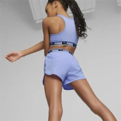 Pantalón Corto Strong Woven Niños PUMA Morado -Deporte Total Shop pantalon corto strong woven nios puma morado 3