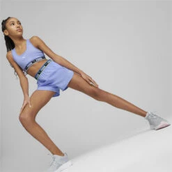 Pantalón Corto Strong Woven Niños PUMA Morado -Deporte Total Shop pantalon corto strong woven nios puma morado 4