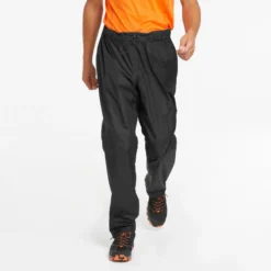 Pantalón De Montaña Y Trekking Hombre Impermeable Quechua MH500 Negro