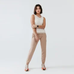 Kalenji Pantalón Running Transpirable Mujer Dry Beis -Deporte Total Shop pantalon running transpirable mujer dry beis 2