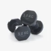 Pesas 2 X 3Kg De Vinilo Fitness Gimnasia En Casa Pilates Nyamba Gris