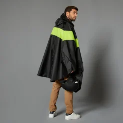 BTWIN Poncho Ciclismo Urbano 120 Negro/Amarillo Fluorescente Visibilidad Día Impermeable -Deporte Total Shop poncho ciclismo urbano 120 negroamarillo fluorescente visibilidad dia impermeable 2