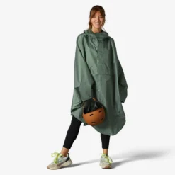 BTWIN Poncho Lluvia Bicicleta Ciudad 100 Verde