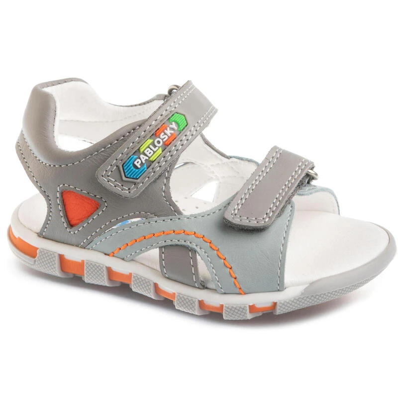 Sandalias De Marcha Deportiva De Piel De Bebé Niño PABLOSKY En Gris 1 Sandalias De Marcha Deportiva De Piel De Bebé Niño PABLOSKY En Gris