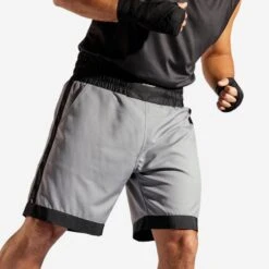 Short Pantalon Corto De Boxeo Hombre Outshock 500 Gris