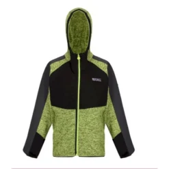 Regatta Sudadera Con Cremallera Dissolver VI Jaspeada De Polar Para Niños/Niñas Negro,