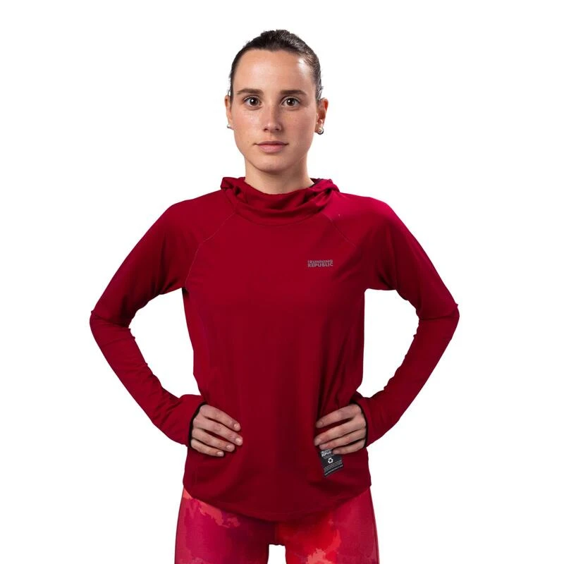 Sudadera Hoodie Running De Poliéster Reciclado Para Mujer TRR Negra 6 Sudadera Hoodie Running De Poliéster Reciclado Para Mujer TRR Negra - Imagen 6