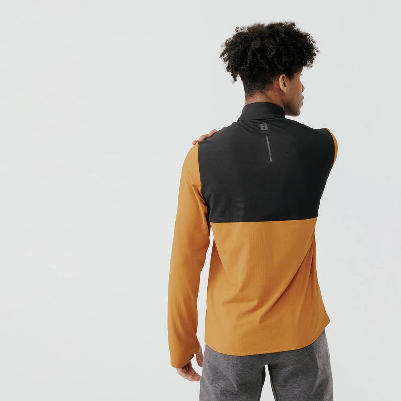 Kalenji Sudadera Running Hombre Manga Larga Cálida Warm 500 Ocre 2 Kalenji Sudadera Running Hombre Manga Larga Cálida Warm 500 Ocre - Imagen 2