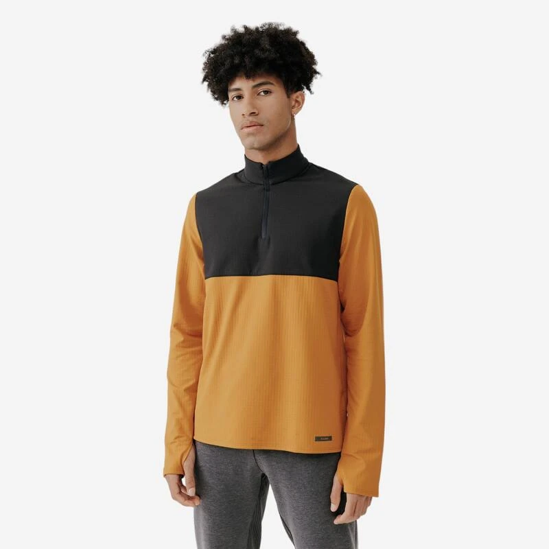 Kalenji Sudadera Running Hombre Manga Larga Cálida Warm 500 Ocre 1 Kalenji Sudadera Running Hombre Manga Larga Cálida Warm 500 Ocre